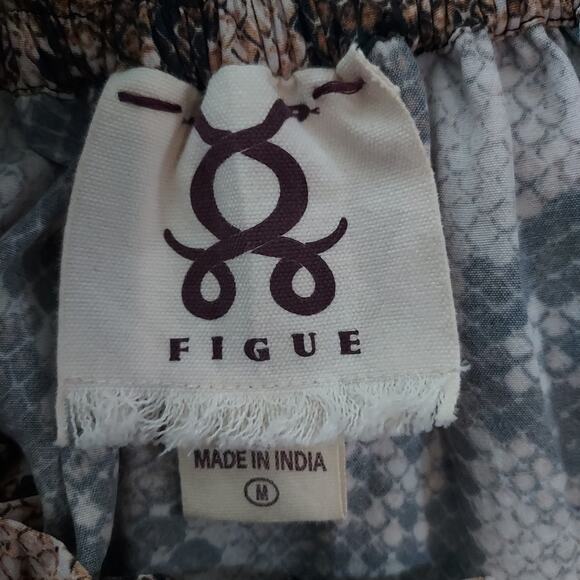 Figue Snake Print Tunic Blouse Size Medium - Picture 13 of 14